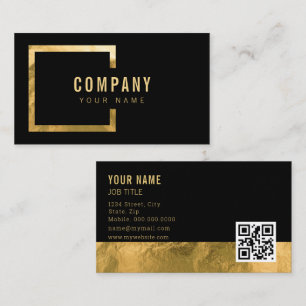 Professional Modern Black gold Foil Elegant Business Card