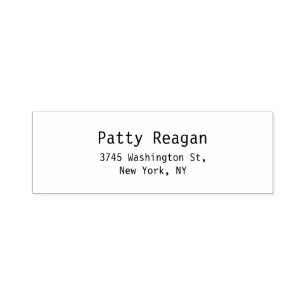 Professional Modern Black & White Plain Elegant Self-inking Stamp