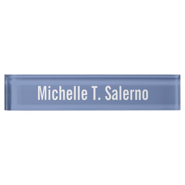 Professional Modern Blue Creative Legible Plain Nameplate (Front)