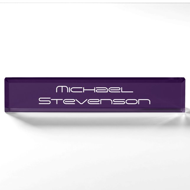 Professional Modern Business Desk Nameplate (Front)