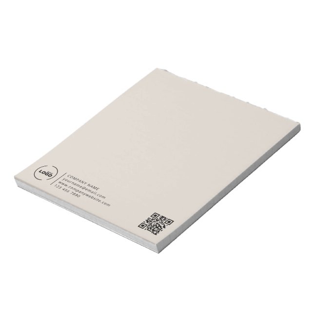 Professional Modern Business Logo Beige Notepad (Rotated)