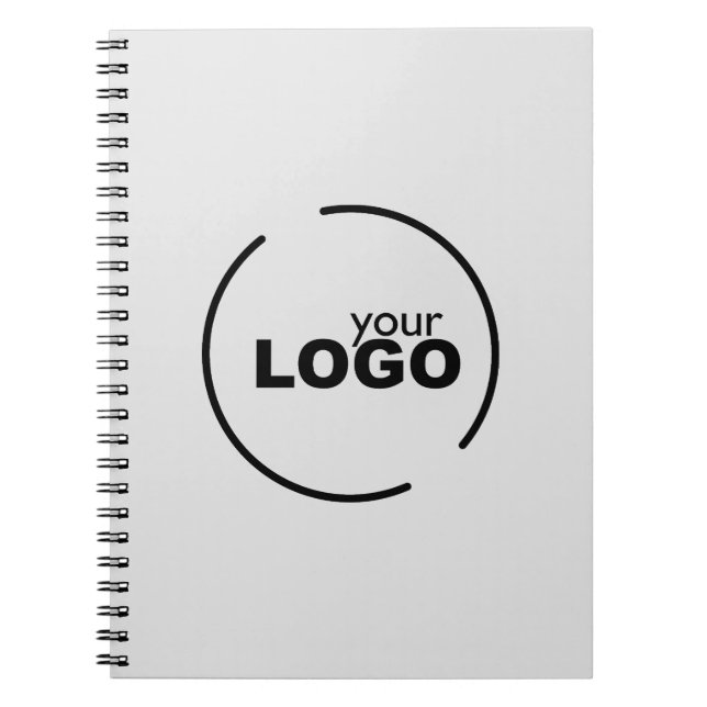 Professional Modern Business Logo Grey Notebook (Front)