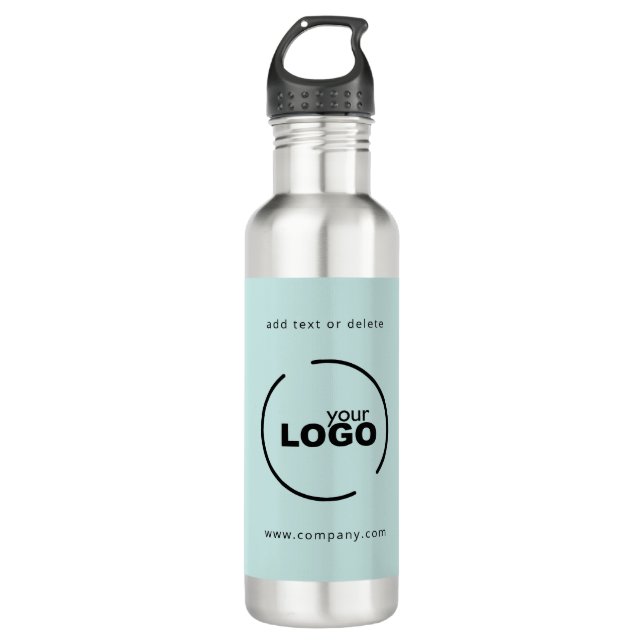 Professional Modern Business Logo Light Turquoise 710 Ml Water Bottle (Front)