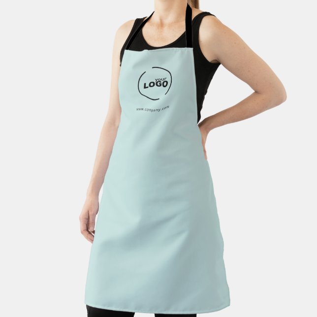 Professional Modern Business Logo Light Turquoise Apron (Insitu)