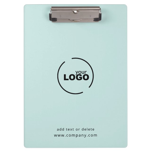 Professional Modern Business Logo Light Turquoise Clipboard (Front)