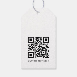 Professional Modern Business Logo QR Code Gift Tags