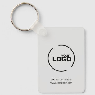 Professional Modern Business Logo QR Code Grey Key Ring