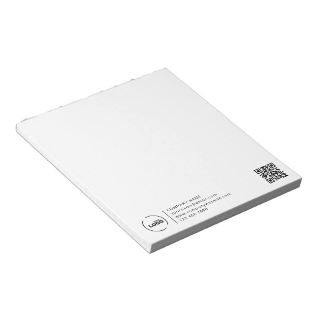 Professional Modern Business Logo White Notepad (Angled)