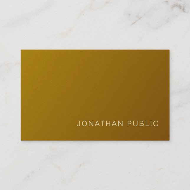 Professional Modern Cafe Pearl Finish Luxury Business Card (Front)