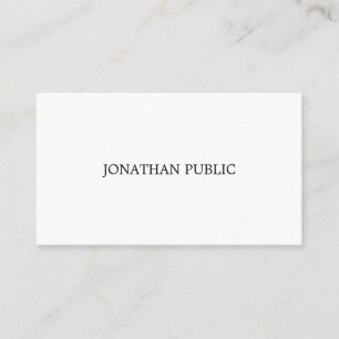 Professional Modern Clean Elegant Plain Trendy Business Card