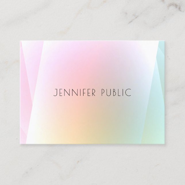 Professional Modern Colourful Template Trendy Business Card (Front)