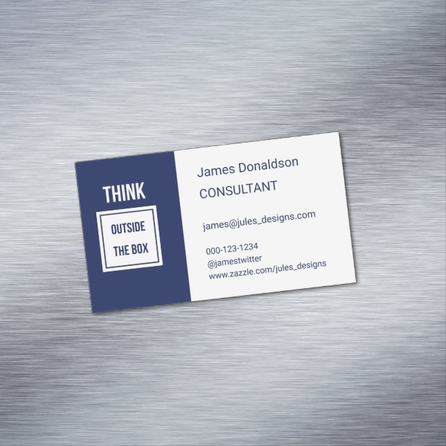 Professional modern consultant navy 	Magnetic business card (In Situ)