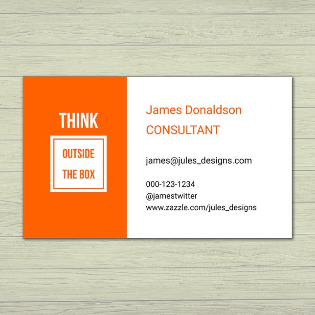 Professional modern consultant orange business card (Creator Uploaded)