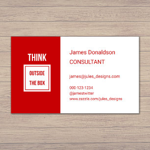 Professional modern consultant red business card
