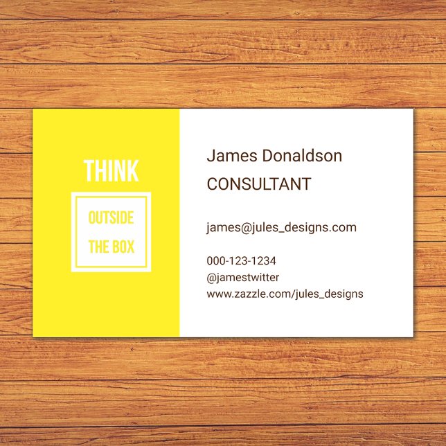 Professional modern consultant yellow business card (Creator Uploaded)