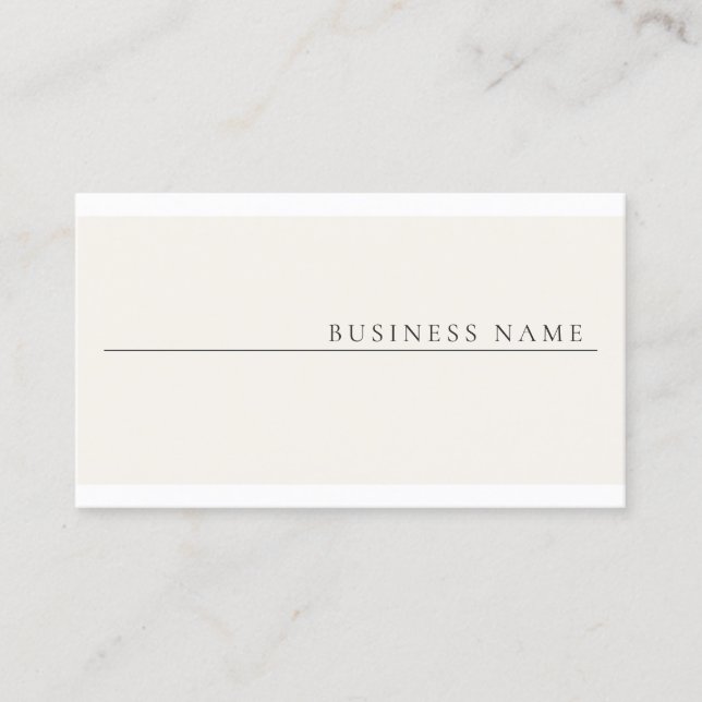 Professional Modern Creative Minimalistic Plain Business Card (Front)
