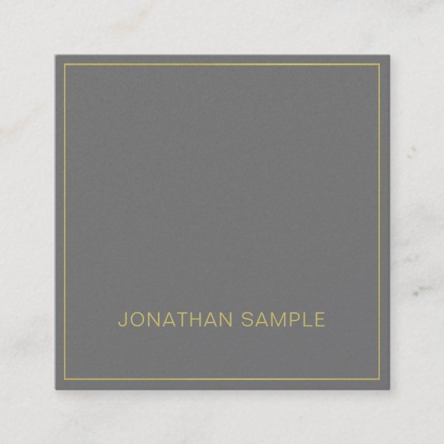 Professional Modern Creative Premium Pearl Luxury Square Business Card (Front)