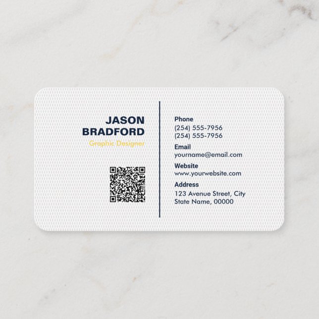Professional Modern Custom Personalised Business C Card (Back)