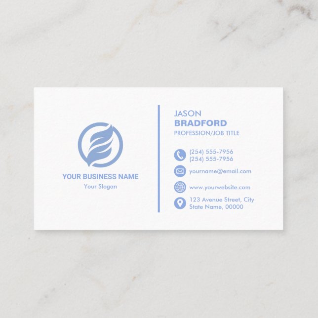 Professional Modern Custom Personalised Business Card (Back)