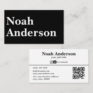 Professional Modern Custom QR Code Business Card