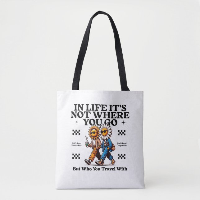 Professional Modern Cute Best Friends Life Trendy Tote Bag (Front)