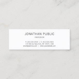 Professional Modern Design Elegant Simple Plain Mini Business Card