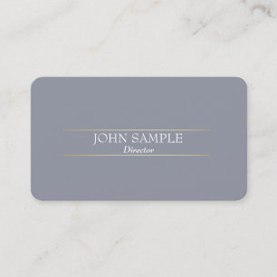 Professional Modern Design Grey Gold Elegant Business Card