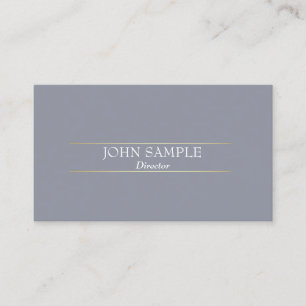 Professional Modern Design Grey Gold Elegant Business Card