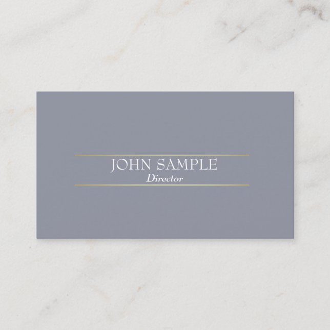 Professional Modern Design Grey Gold Elegant Business Card (Front)