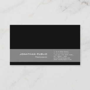 Professional Modern Design Trending Elegant Grey Business Card