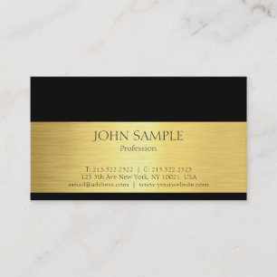 Professional Modern Elegant Black Gold Luxury Business Card