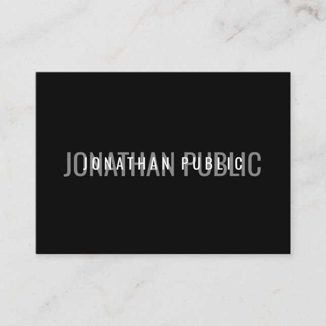 Professional Modern Elegant Black&White Template Business Card (Front)