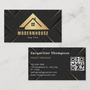 Professional Modern Elegant  Building Construction Business Card