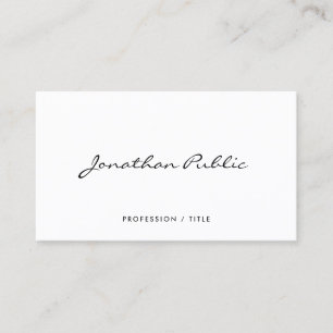 Professional Modern Elegant Calligraphy Script Business Card