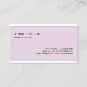 Professional Modern Elegant Colour Clean Plain Business Card