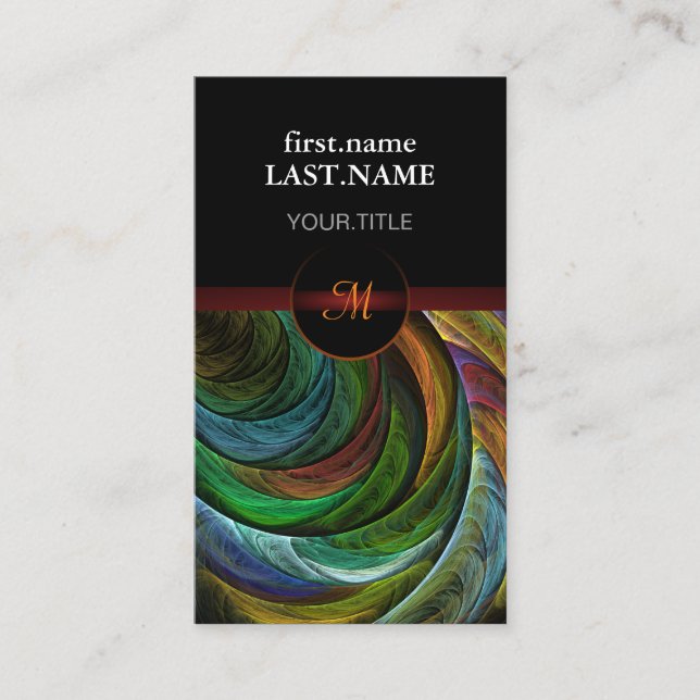 Professional Modern Elegant Cool Colour Business Card (Front)