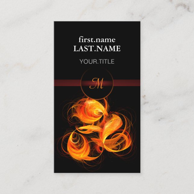 Professional Modern Elegant Cool Fireball Business Card (Front)