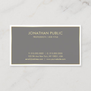 Professional Modern Elegant Dark Brown Luxury Business Card