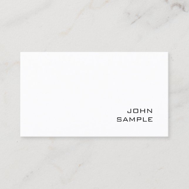 Professional Modern Elegant Design Simple Plain Business Card (Front)