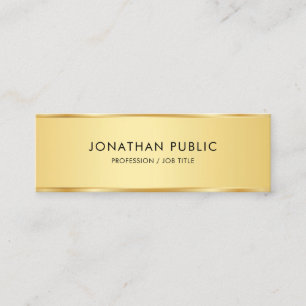 Professional Modern Elegant Gold Simple Template Mini Business Card
