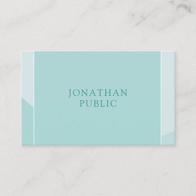 Professional Modern Elegant Green Simple Template Business Card (Front)
