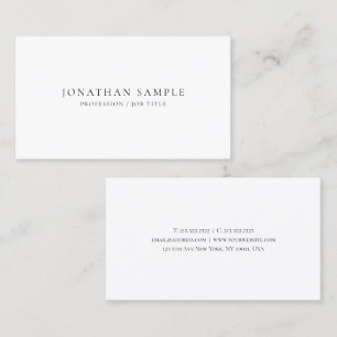 Professional Modern Elegant Minimalist Simple Business Card