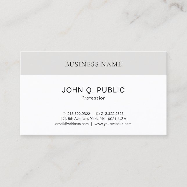 Professional Modern Elegant Minimalist Template Business Card (Front)