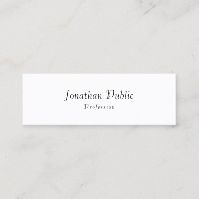 Professional Modern Elegant Minimalistic Template Mini Business Card (Front)