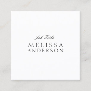 Professional Modern Elegant Minimalistisch Square Business Card