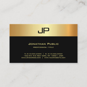 Professional Modern Elegant Monogram Luxury Silk Business Card