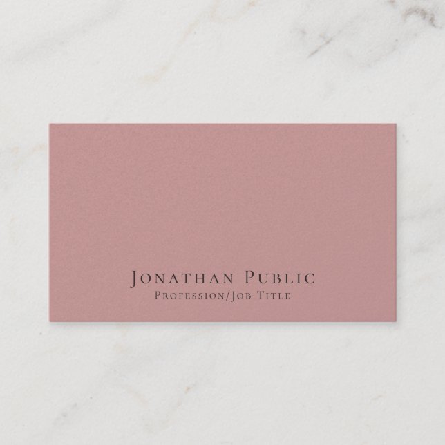 Professional Modern Elegant Pearl Finish Luxury Business Card (Front)
