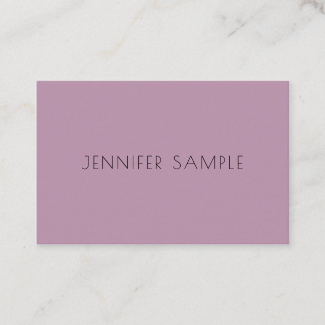 Professional Modern Elegant Purple Template Simple Business Card (Front)