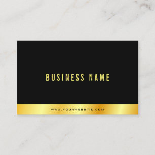 Professional Modern Elegant Simple Black And Gold Business Card