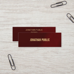 Professional Modern Elegant Simple Gold Text Mini Business Card